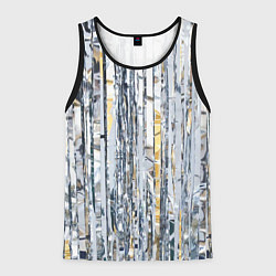 Майка-безрукавка мужская Новогодний дождик, цвет: 3D-черный