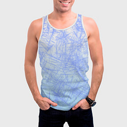 Майка-безрукавка мужская В инее, цвет: 3D-белый — фото 2