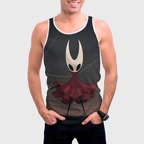 Мужская майка без рукавов Hollow Knight - Silksong / 3D-Белый – фото 3