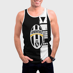 Майка-безрукавка мужская Ювентус геометрия белая, цвет: 3D-белый — фото 2