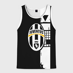 Майка-безрукавка мужская Ювентус геометрия белая, цвет: 3D-белый