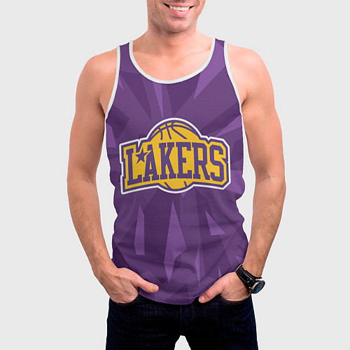 Мужская майка без рукавов NBA Los Angeles Lakers / 3D-Белый – фото 3