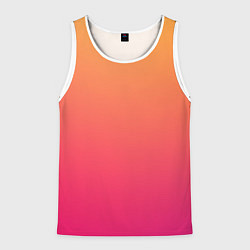 Майка-безрукавка мужская Color orange pink, цвет: 3D-белый