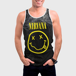 Майка-безрукавка мужская Nirvana Smoke, цвет: 3D-белый — фото 2