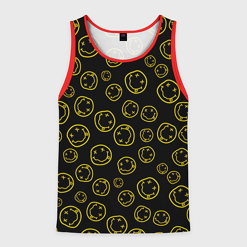 Мужская майка без рукавов Nirvana Pattern / 3D-Красный – фото 1