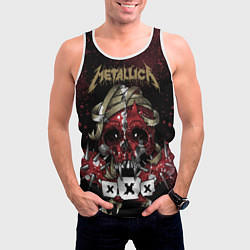 Майка-безрукавка мужская Metallica: XXX, цвет: 3D-белый — фото 2