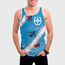 Майка-безрукавка мужская Самолеты ВВС, цвет: 3D-белый — фото 2