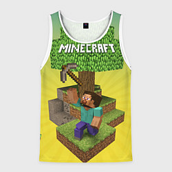 Майка-безрукавка мужская Minecraft Tree, цвет: 3D-белый