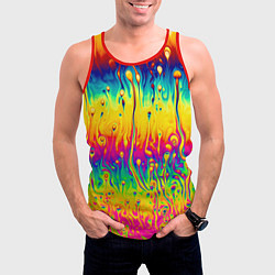 Майка-безрукавка мужская Tie dye, цвет: 3D-красный — фото 2