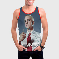 Майка-безрукавка мужская Eminem Fire, цвет: 3D-красный — фото 2