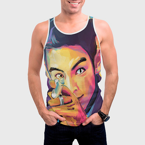 Мужская майка без рукавов Big Bang Art / 3D-Белый – фото 3
