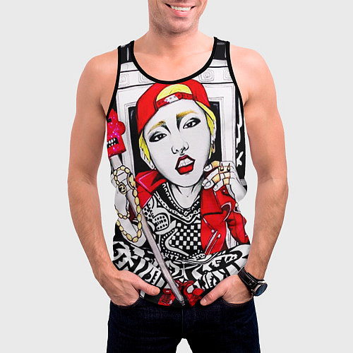 Мужская майка без рукавов Block b / 3D-Черный – фото 3