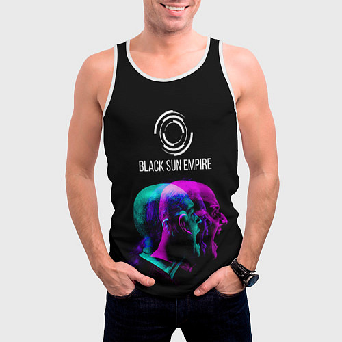 Мужская майка без рукавов Black Sun Empire Rage / 3D-Белый – фото 3