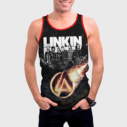 Майка-безрукавка мужская Linkin Park: Comet, цвет: 3D-красный — фото 2