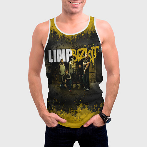 Мужская майка без рукавов Limp Bizkit: Gold Street / 3D-Белый – фото 3