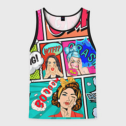 Майка-безрукавка мужская POP ART, цвет: 3D-черный