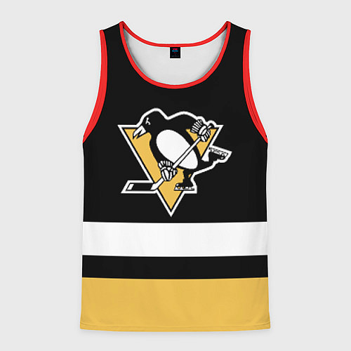 Мужская майка без рукавов Pittsburgh Penguins: Black / 3D-Красный – фото 1