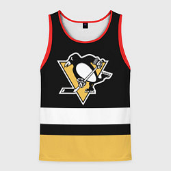 Майка-безрукавка мужская Pittsburgh Penguins: Black, цвет: 3D-красный
