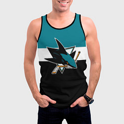 Майка-безрукавка мужская San Jose Sharks, цвет: 3D-черный — фото 2