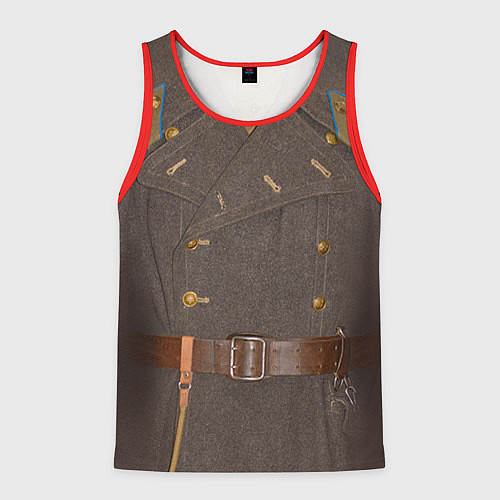 Мужская майка без рукавов Шинель / 3D-Красный – фото 1