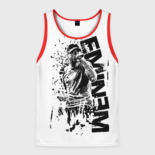 Мужская майка без рукавов Eminem Rap / 3D-Красный – фото 1