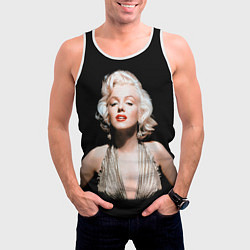 Майка-безрукавка мужская Мерлин Монро 2, цвет: 3D-белый — фото 2