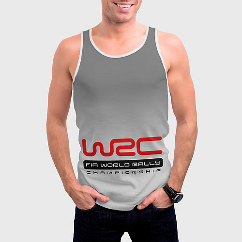Мужская майка без рукавов WRC / 3D-Белый – фото 3