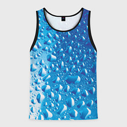 Майка-безрукавка мужская Капли воды, цвет: 3D-черный