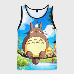 Майка-безрукавка мужская Тоторо и компания, цвет: 3D-черный