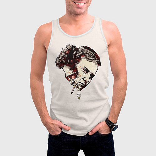 Мужская майка без рукавов Fight Club: Friends / 3D-Белый – фото 3