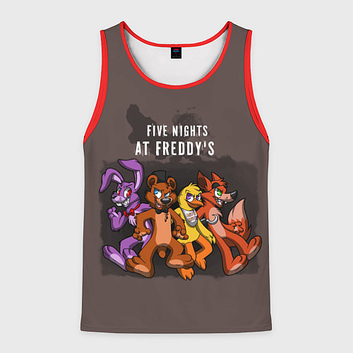 Мужская майка без рукавов Five Nights At Freddy's / 3D-Красный – фото 1