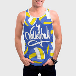 Майка-безрукавка мужская Волейбол 6, цвет: 3D-белый — фото 2