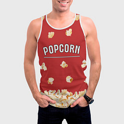 Майка-безрукавка мужская Popcorn, цвет: 3D-белый — фото 2