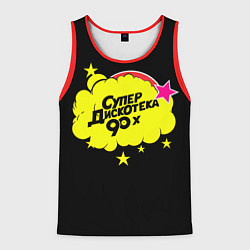Майка-безрукавка мужская Супердискотека 90х, цвет: 3D-красный
