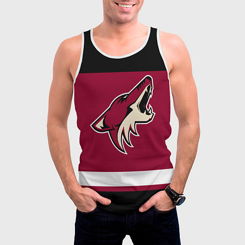 Мужская майка без рукавов Arizona Coyotes / 3D-Белый – фото 3