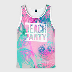 Майка-безрукавка мужская Beach Party, цвет: 3D-белый