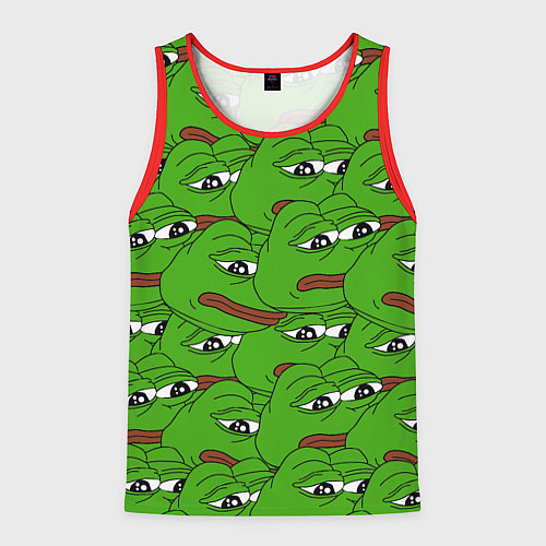 Мужская майка без рукавов Sad frogs / 3D-Красный – фото 1