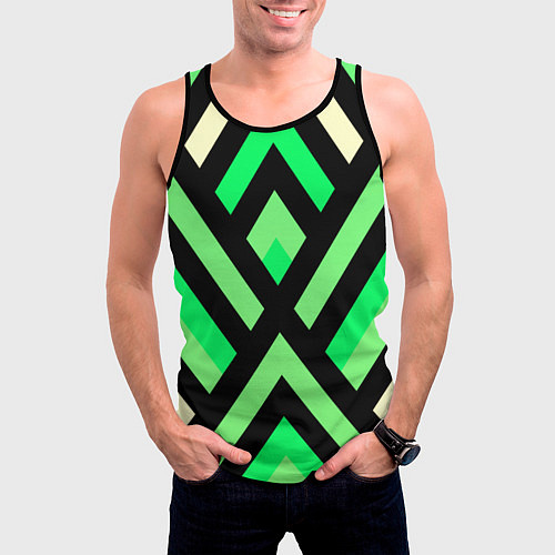 Мужская майка без рукавов Стрелки / 3D-Черный – фото 3