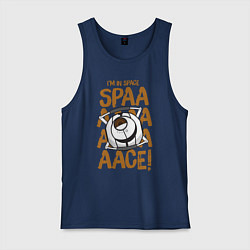 Майка мужская хлопок Space, цвет: тёмно-синий