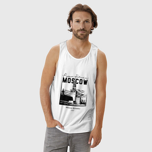 Мужская майка Moscow Kremlin 1147 / Белый – фото 3