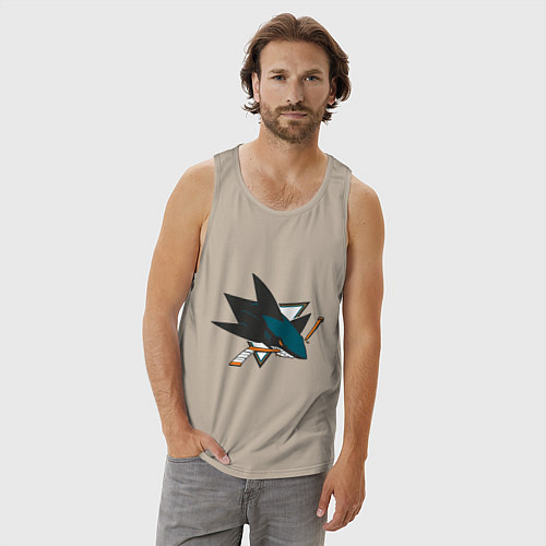 Мужская майка San Jose Sharks / Миндальный – фото 3