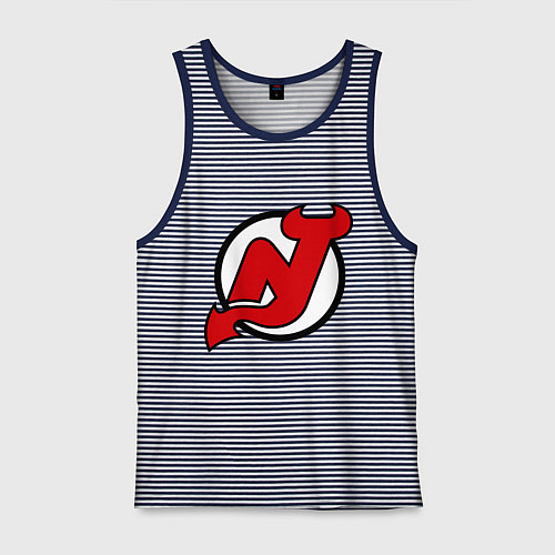 Мужская майка New Jersey Devils / Синяя тельняшка – фото 1