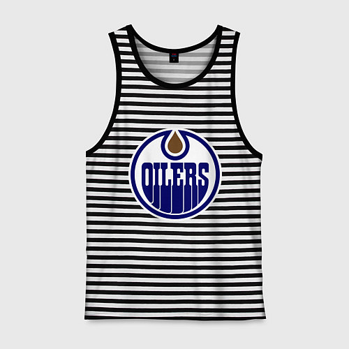 Мужская майка Edmonton Oilers / Черная тельняшка – фото 1