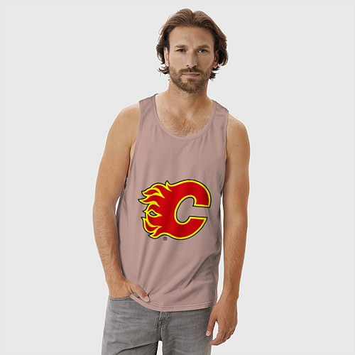 Мужская майка Calgary Flames / Пыльно-розовый – фото 3