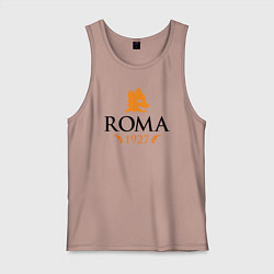 Майка мужская хлопок AS Roma 1927, цвет: пыльно-розовый