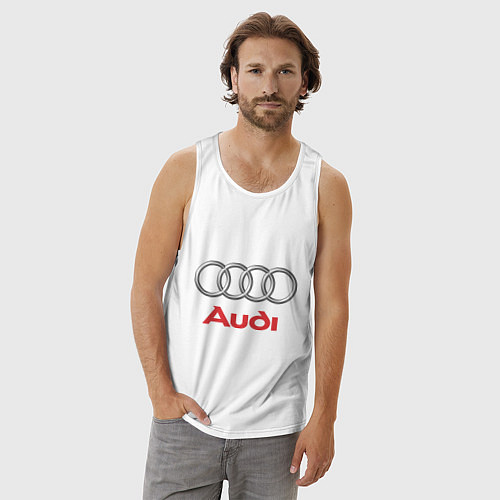 Мужская майка Audi / Белый – фото 3