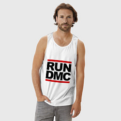 Майка мужская хлопок Run DMC, цвет: белый — фото 2