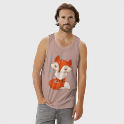 Майка мужская хлопок Лисичка, цвет: пыльно-розовый — фото 2
