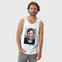 Майка мужская хлопок David Guetta, цвет: белый — фото 2