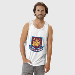 Майка мужская хлопок West Ham United, цвет: белый — фото 2